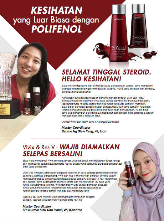 Testimoni pengguna Vivix, kesihatan luar biasa dengan polifenol